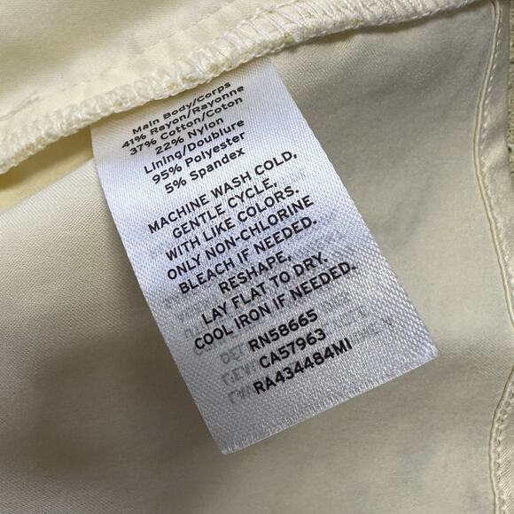 New Rachel Parcell Yellow Clover Lace Blouse Top Short Flutter Sleeve Size‎ L - Picture 11 of 11